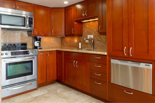 Full kitchen with dishwasher - 1777 Ala Moana Blvd Condo Unit 1339