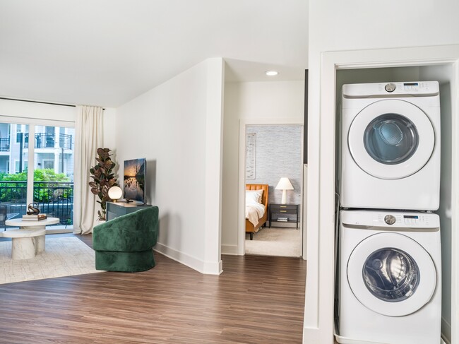Elevate your laundry experience with state-of-the-art, in-home full-size washer and dryer units at Modera Montville.