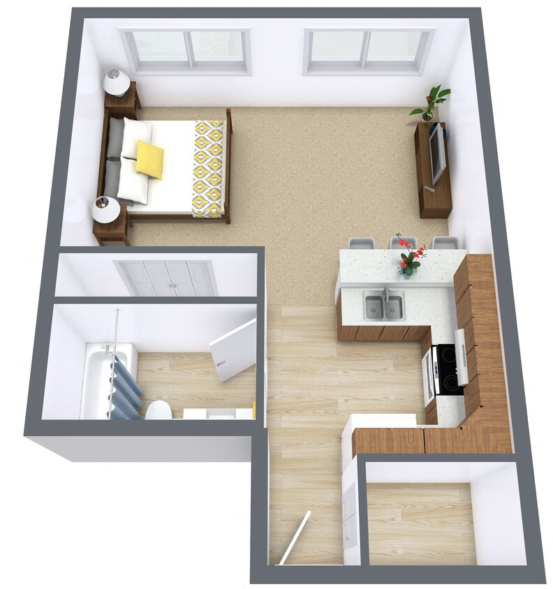 Floor Plan - Efficiency 01A