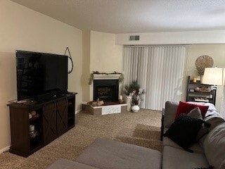 Living Area with Fireplace