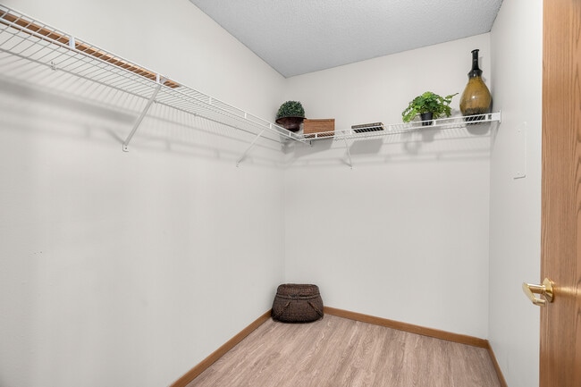 Walk-in storage in all apartments - 55+ Scandia Shores