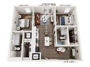 B2.1t floor plan Trella Uptown
