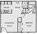 1BR/1BA