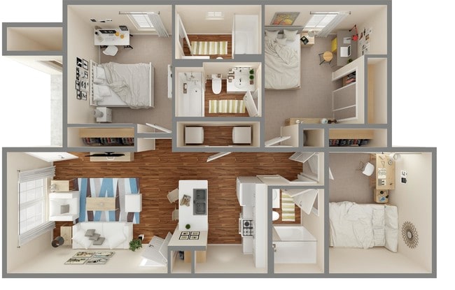 3 Bedroom | 3 Bath 1120sq ft.