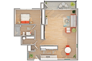 A4 | 1-Bedroom Floorplan