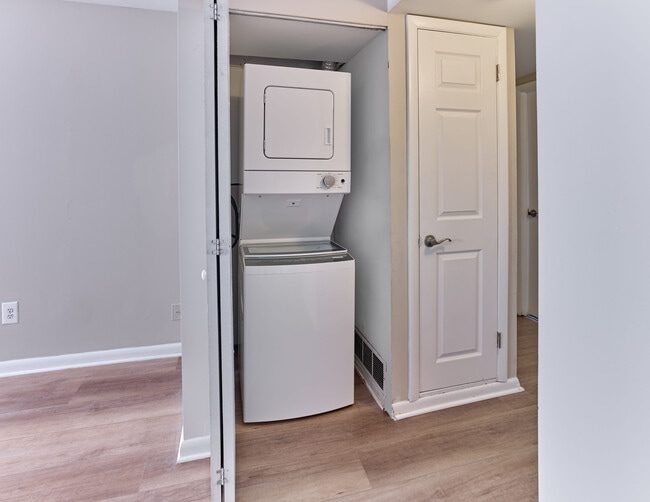 Enjoy the convenience of an in-home stackable washer and dryer at Village Square.