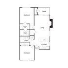 Two Bedroom, Two Bathroom (930 sq ft)