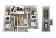 Floor Plan 2F | Seasons at River View | Apartments in Pleasant Prairie, WI