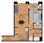 1BX floor plan The Tobin Estate
