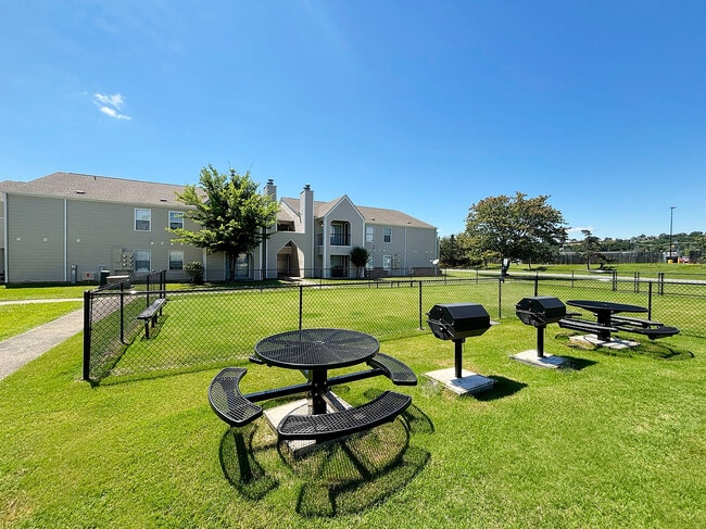 Parque para perros y zona de barbacoa
