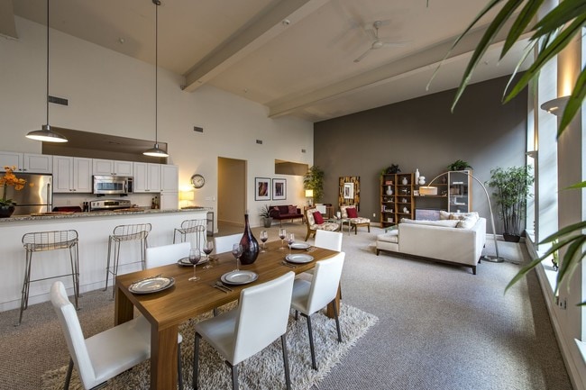 Kitchen, Living Room, & Dining Room Flow - Loft Two Seven