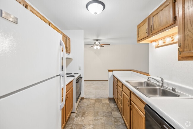2BR, 1BA - 1,000SF - Kitchen - Westbriar Senior Apartments