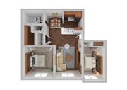 The Crossing 2 Bedroom 1 bath