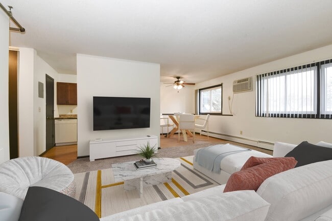 Montreal Courts Apartments | Two Bedroom | Living Room & Dining Area