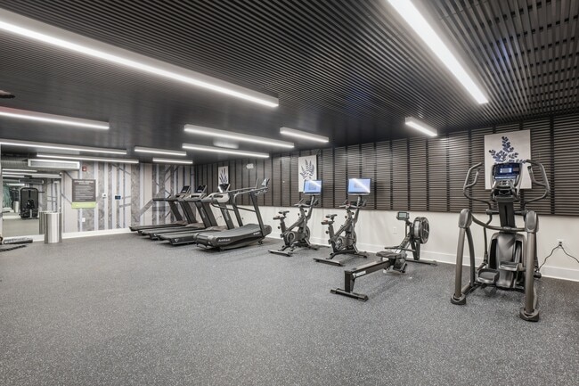 Fully equipped fitness center with strength and cardio equipment