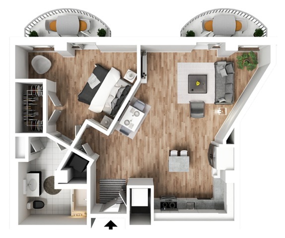 B-1 Floorplan Furnished - B-1