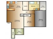 Apartamento de 2 habitaciones y 1 baño, 950 pies cuadrados | Serengeti Springs | West Jordan, UT