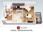 Bachelor Button Floor Plan 3D