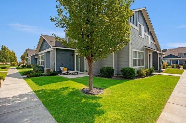 Beautiful Townhome Exteriors with Green Walkways