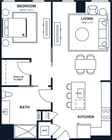 A13PH | 1x1 PH | 753 sq ft