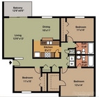 3 habitaciones