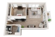 Trio 1x1 652 sf
