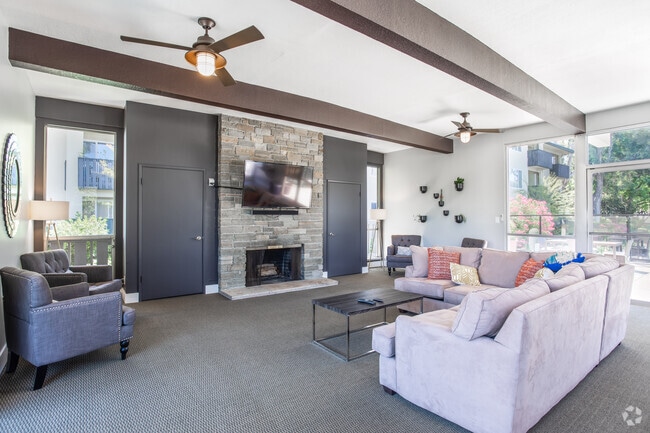 Resident Lounge with Fireplace