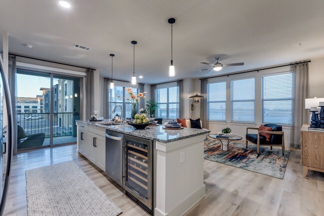 2BR, 2BA - 1,213Sf - Kitchen - Aura 35Fifty Apartments