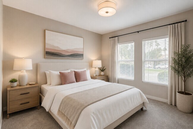 Transform your lifestyle in Falling Water's beautifully designed bedroom. Light-filled and inviting, this serene space offers comfort and style for your daily retreat. Ready to enhance your living experience? Schedule a tour today!