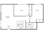 2BR/1BA