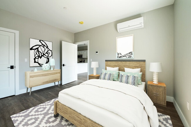 Virtually staged bedroom in the 1 BR unit. - Lakeside of Cheshire