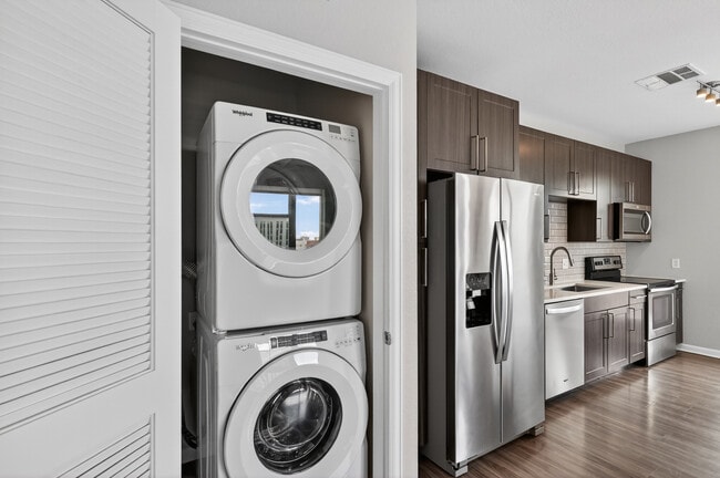 Simplify your routine with a washer and dryer inside.
