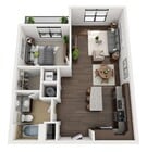 The Four - A4 - 1 Beds - 1 Baths - 772 Sq. ft.