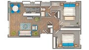River 2 | 2-Bedroom Floorplan