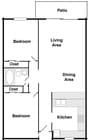 2BR/1BA
