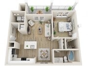 The Rosemary One Bedroom Plan