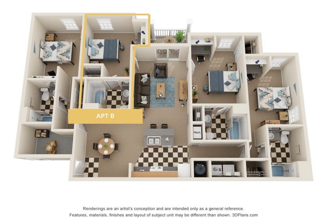 Photo - Student-Friendly Rental in Eagles Landing - Utilities Included Unit Yellowstone Dr 120 #301B
