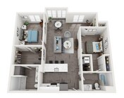 2X2 B floor plan Mercato Grove