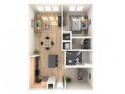 1 BR and Den