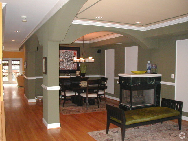 Dining Room with Fireplace - 1619 12th St NW Rental