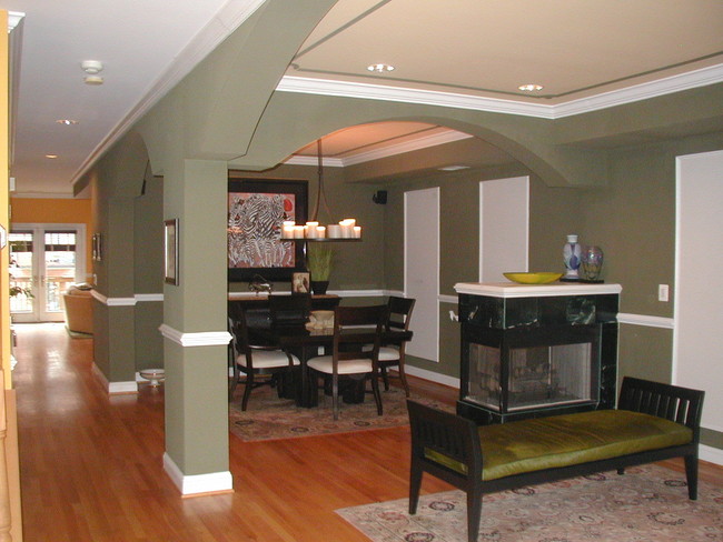 Comedor con chimenea - 1619 12th St NW Casa Adosada