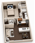 1A 580sqft