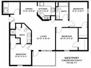 3BR/2BA