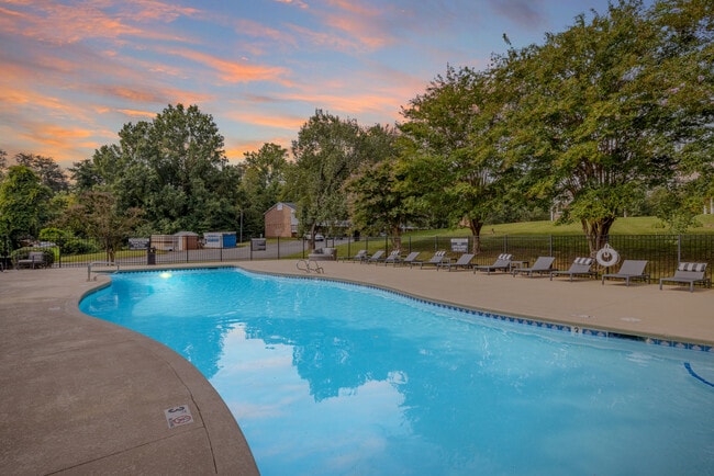 Sparkling Swimming Pool at Lofts at Mill Creek in Winston-Salem, NCq