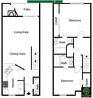 Townhouse Floorplan - 2 Bed x 2.5 Bath - All Styles