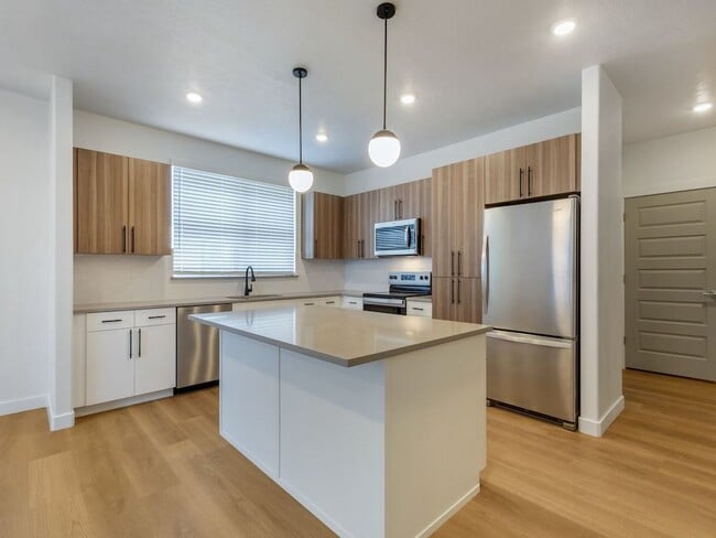 Kitchen with Silver Appliances