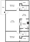 2 Bedroom 2 Bathroom Floorplan