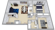 Tuscany 2 Bed 2 Bath 975 Sq Ft