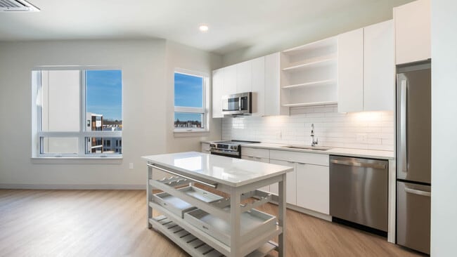 Living Room with Hard Surface Flooring - The Basin