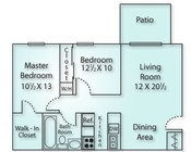 2BR/1BA
